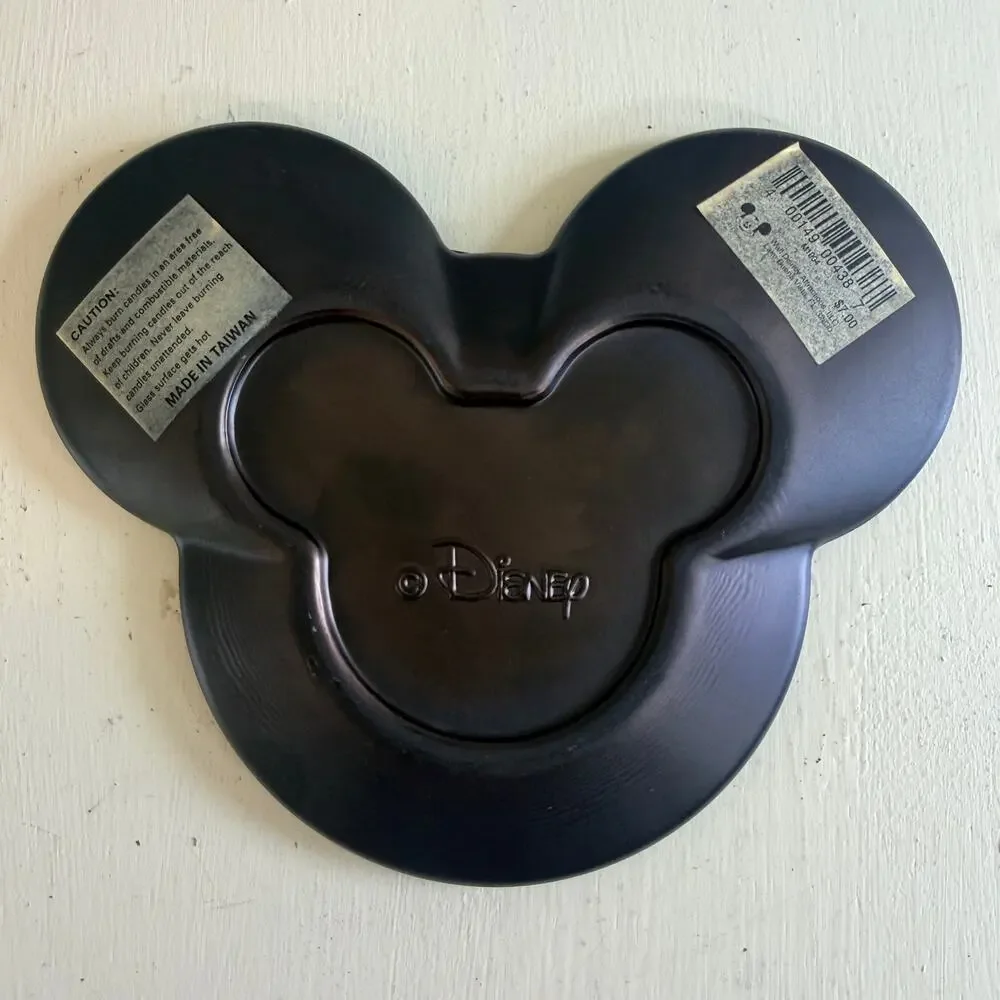 Vintage Disney Mickey Mouse Clover Candle with Tray 3x3 Pillar Candle Gift Set